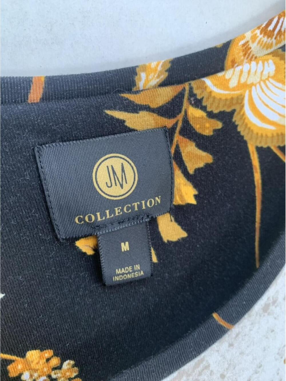 JM Collection Womans Size Medium Black and Gold Tunic Shirt Blouse Top - Picture 3 of 9